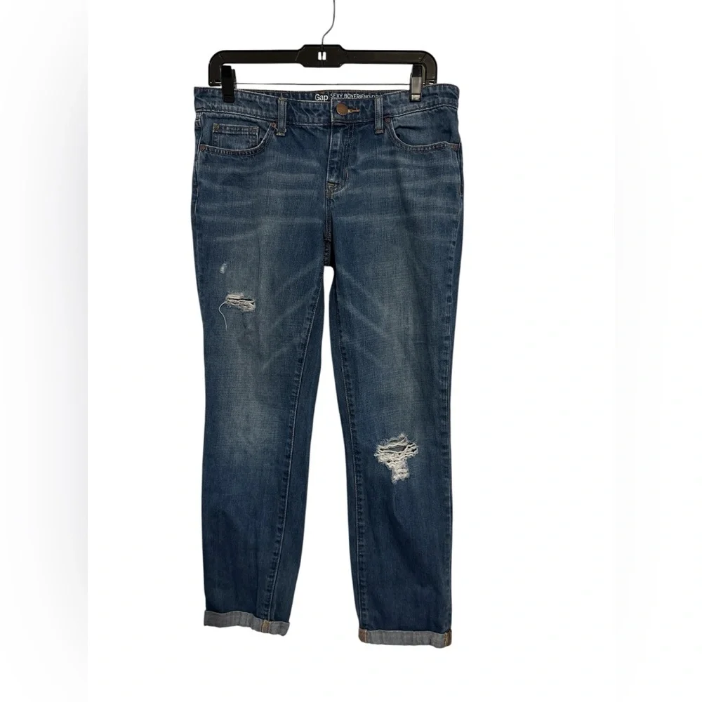 Gap Distressed Sex Boyfriend Jeans 6 - Picture 4 of 10